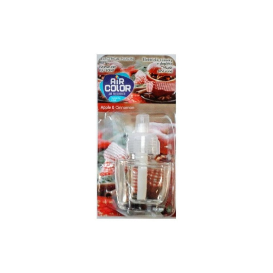 AIR COLOR Náplň do elektrického osvěžovače Apple & Cinnamon 19 ml, Air coler 19ml nah.napln apple-cinnamon