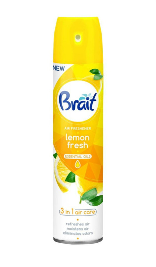 Brait osvěžovač vzduchu Lemon fresh 300 ml, ODŚW.BRAIT LEMON FRESH 300ML-GAZ