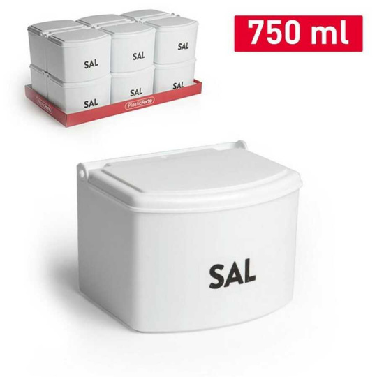 Dóza na sůl WHITE, Salt-cellar with Lid WHITE