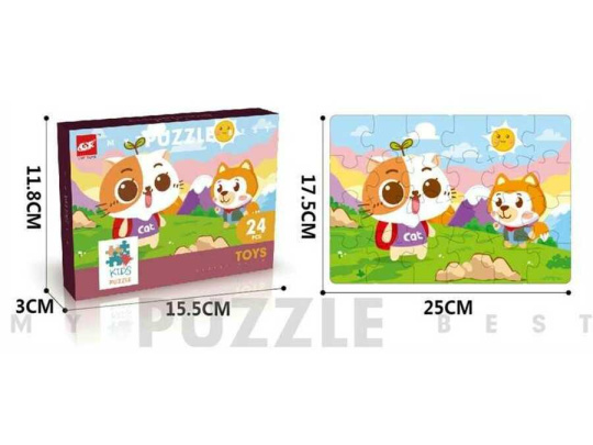Sada puzzle 24 dílků 4 druhů, Sada puzzle 24 dílků 4 druhů