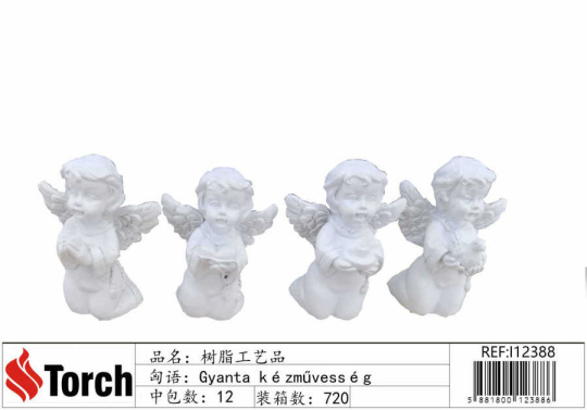 Andělská ozdoba z pryskyřice 4,5 cm, Andělská ozdoba z pryskyřice 4,5 cm