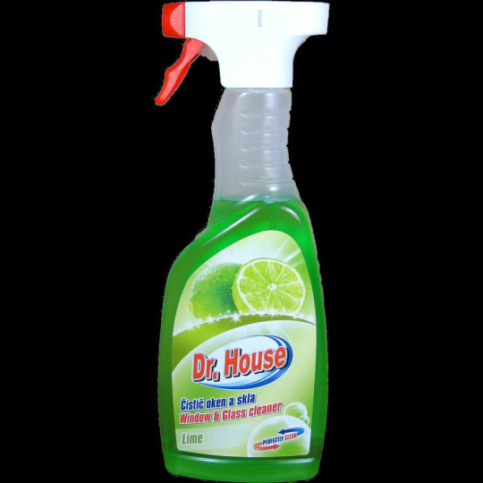 Dr. House čistič oken s rozprašovačem Lime 500ml, Dr. House čistič oken s rozprašovačem Lime 500ml