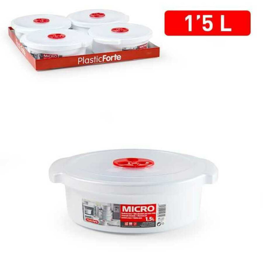 Kulatý obědový box do mikrovlnné trouby 1,5 l, Kulatý obědový box do mikrovlnné trouby 1,5 l