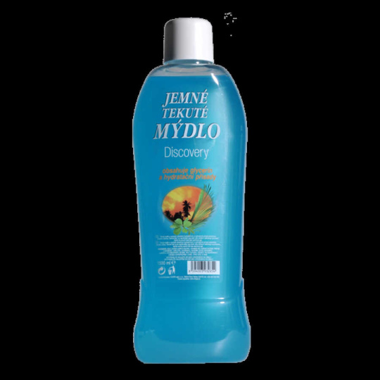 Tekuté mýdlo .DISCOVERY 1,5 L - modré, Tekuté mýdlo .DISCOVERY 1,5 L - modré